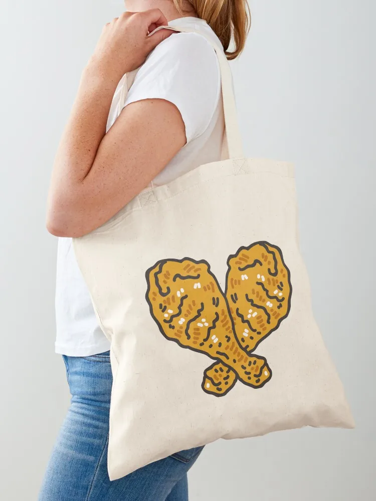 

Fried Chicken Is Love Tote Bag shopping cart bags woman shopping bag Woman shopper bag eco folding