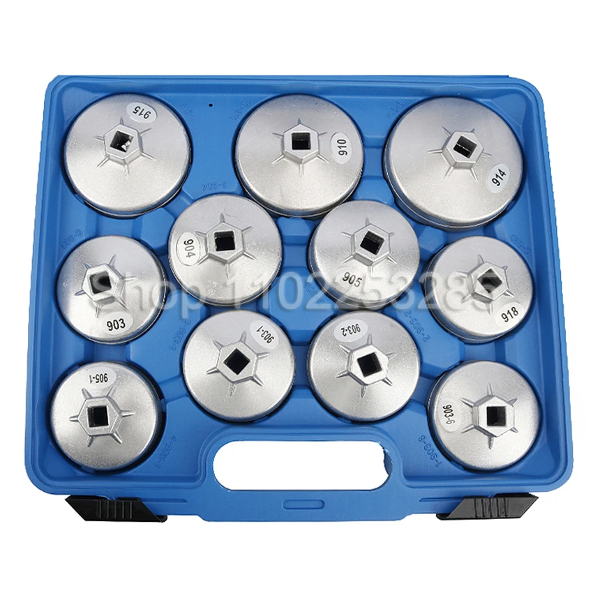 23 ピース/セットオイルフィルターキャップ取り外しレンチソケットセットラチェットスパナカップタイプ手動分解ツール