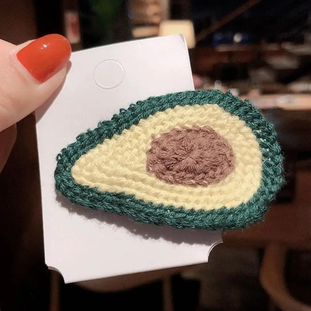 

New Knitted Cartoon Fruit Hairclips Colourful Embroidery Bangs BB Clip Hair Accessories