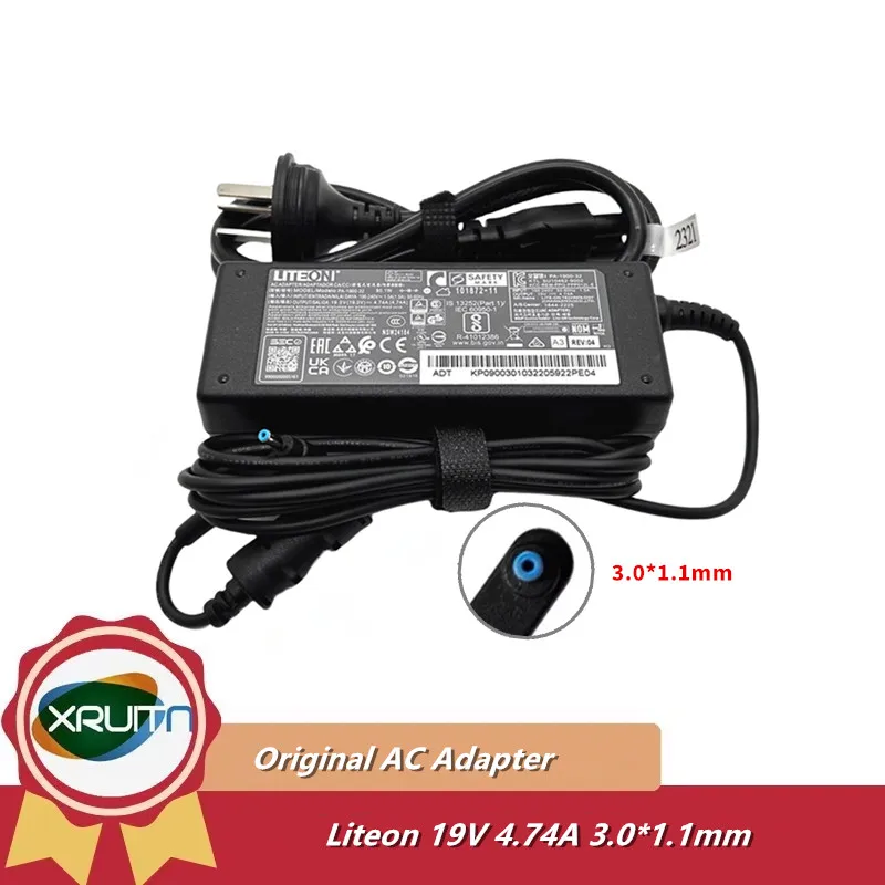 Genuine 19V 4.74A 90W AC Adapter Liteon PA-1900-32 Charger For ACER A517-53-593A SWIFT X SFX14-41G Power Supply 3.0x1.0mm