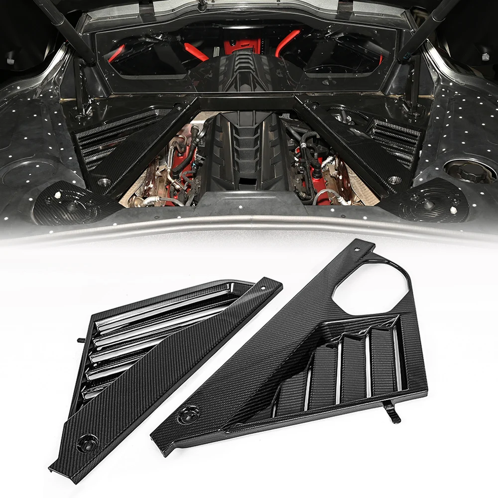 High Quality Real Carbon Fiber Engine Bay Cover Panel Filler Cover For Corvette C8 Coupe 2020 2021 2022 2023 2024