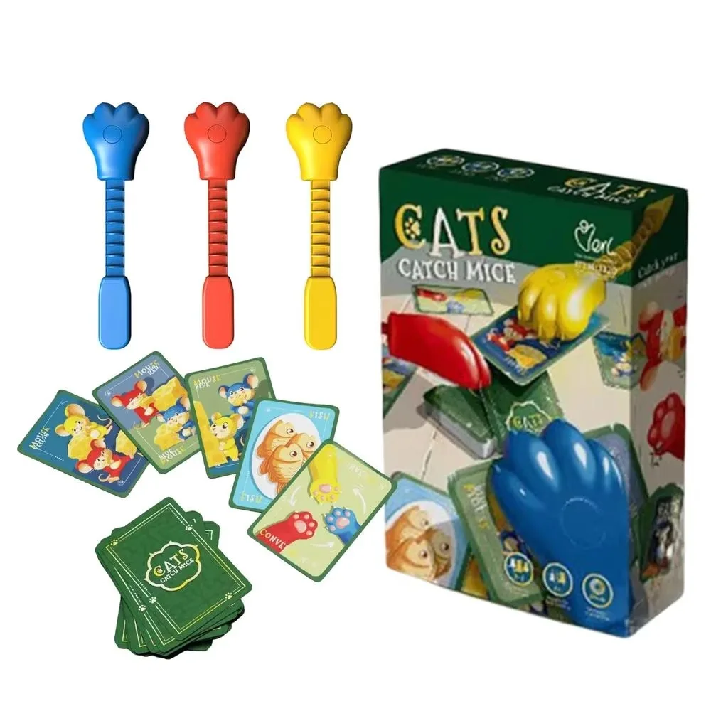

Interactive Cat and Mouse Card Set Game Concentration Training Plastics Catch Up Card Game Catches Mice Educational