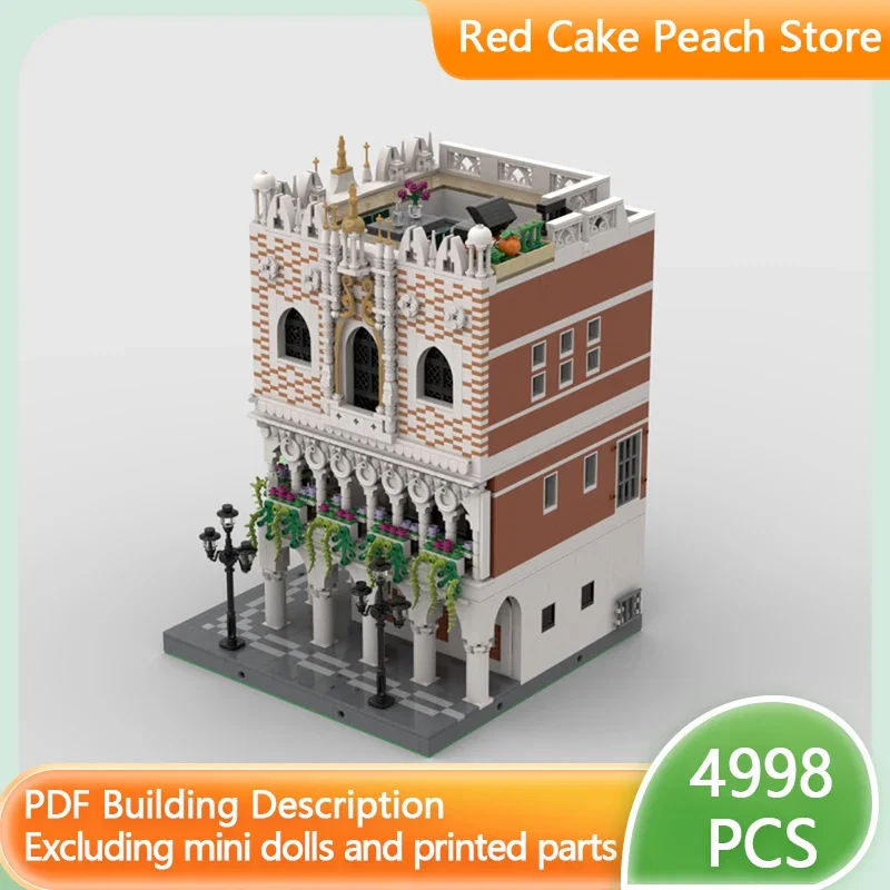 Street View Model MOC Building Bricks Doges Palace Venice Apartment Modular Technology Gifts Holiday Assemble Children Toys Suit