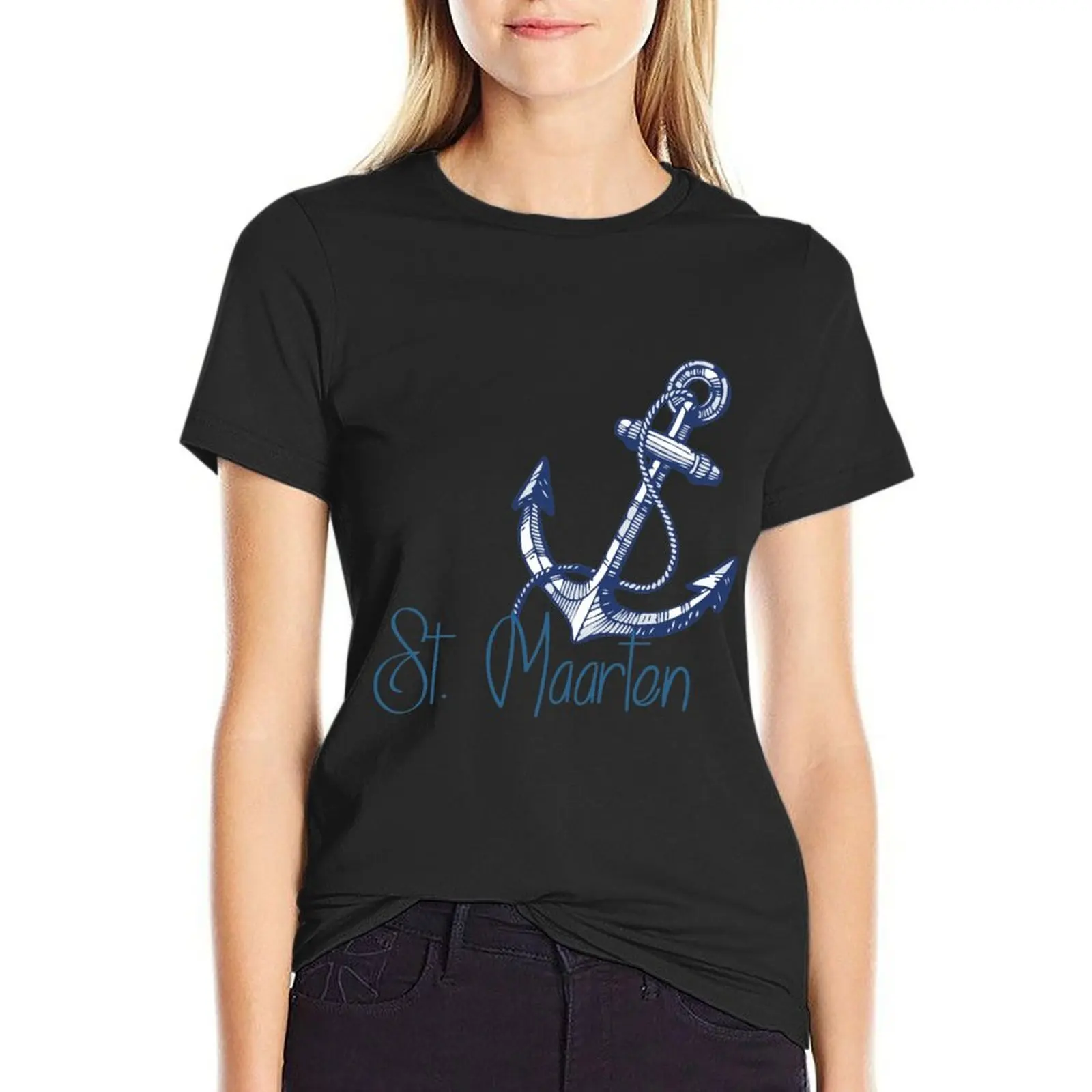 

St. Maarten T-Shirt animal print shirt for girls sweat oversized workout shirts for Women