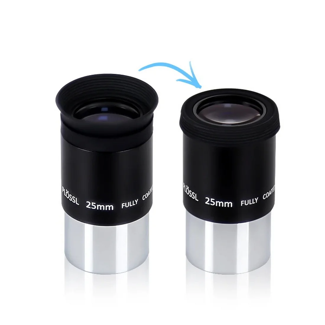 UKON-A Accessorio per telescopio oculare PL25mm Telescopio monoculare in materiale metallico completamente multistrato da 1,25 pollici 31,7 mm