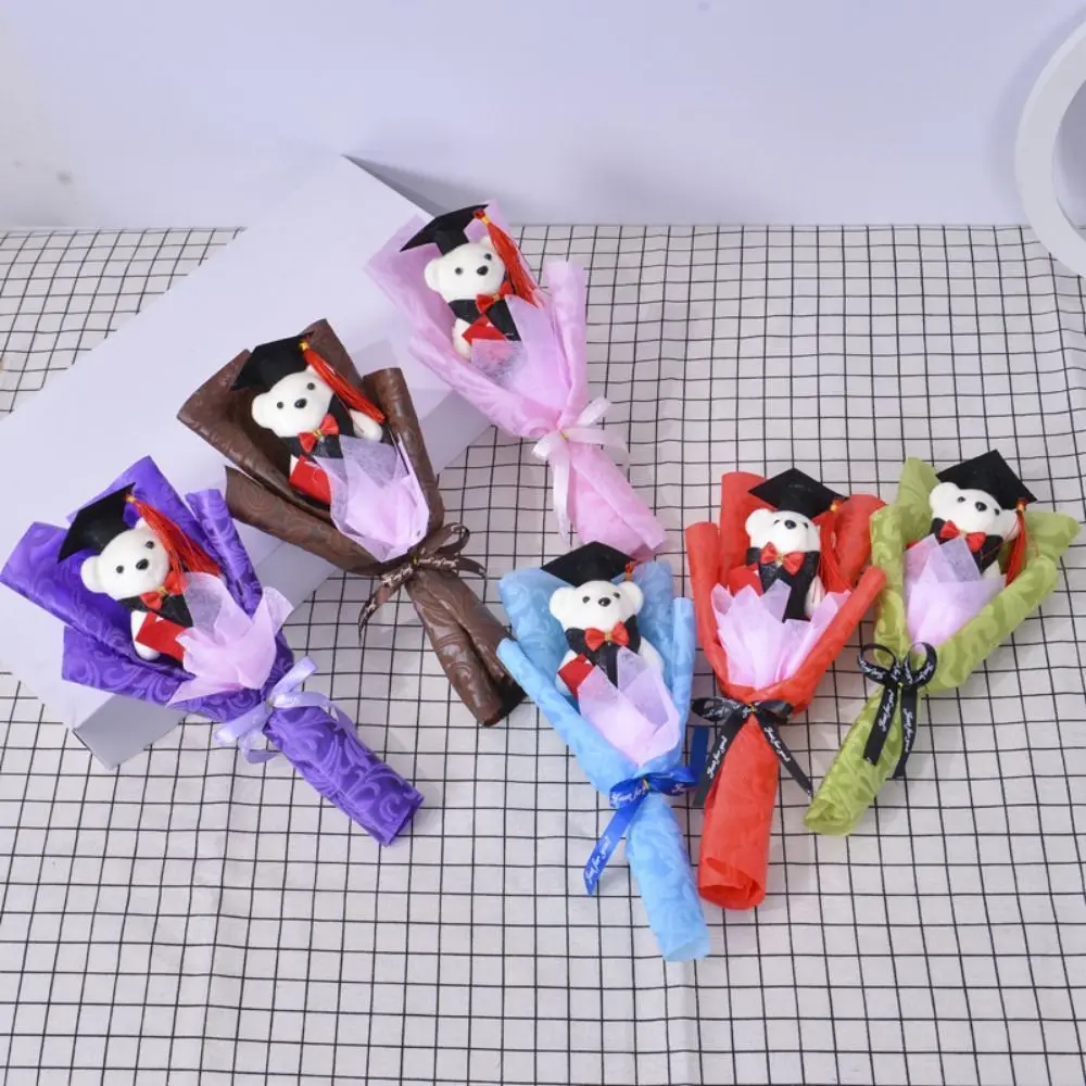 

Креативный букет, украшение, выпускной букет медведя, мультяшный букет медведя, милый элегантный докторский медведь, выпускной сезон