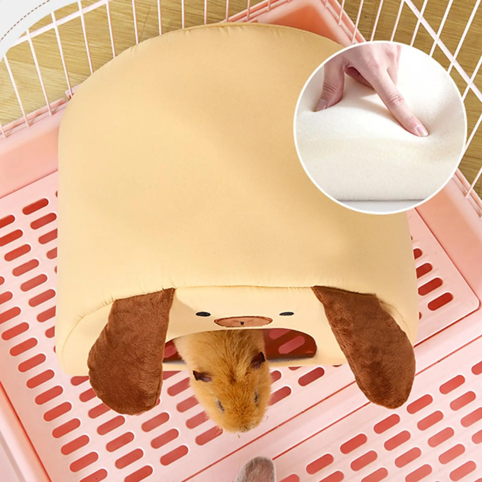 

Hamster Hut Breathable Comfortable Cooling Small Animal Tent Bed For Cage For Chinchilla Bunny Squirrel Dog Cat Ferret Home
