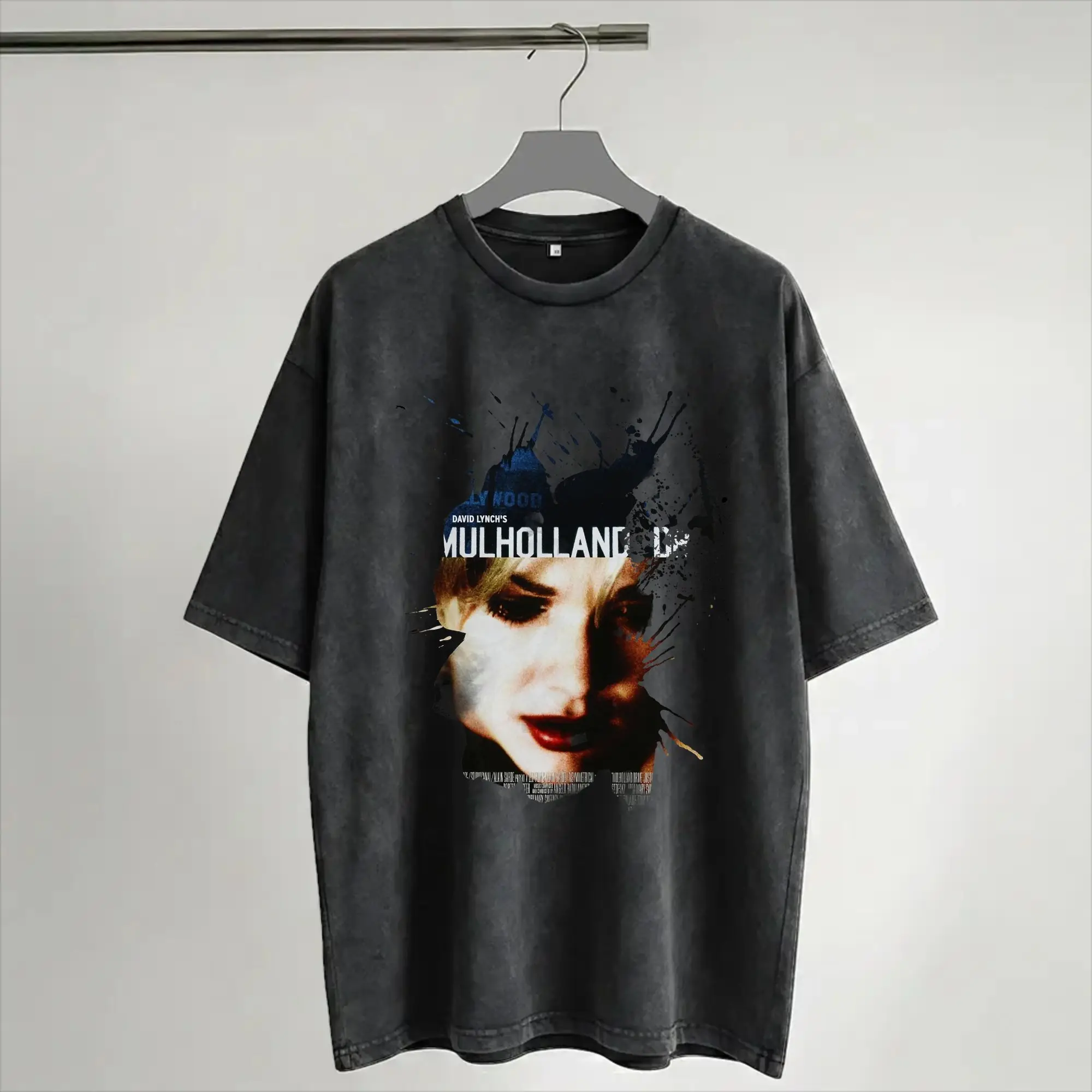 Mulholland Drive Washed T Shirts Streetwear Hip Hop Novelty T-Shirt  Tee Shirt for Men Women 100% Cotton Streetwear