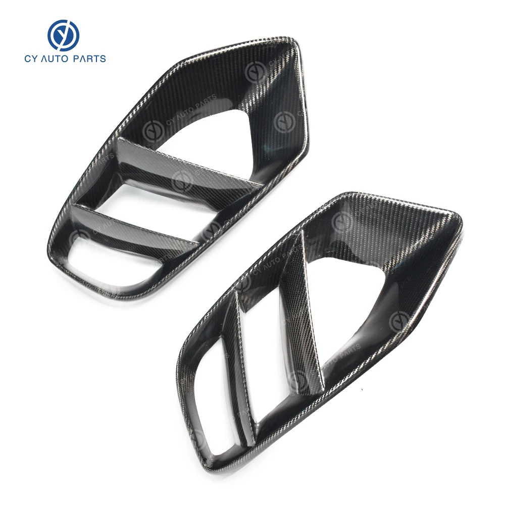 Car Exterior Accessories Carbon Fiber Front Bumper Both Sides Air Outlet Trim For Mercedes Benz C Class W205 Body Kit