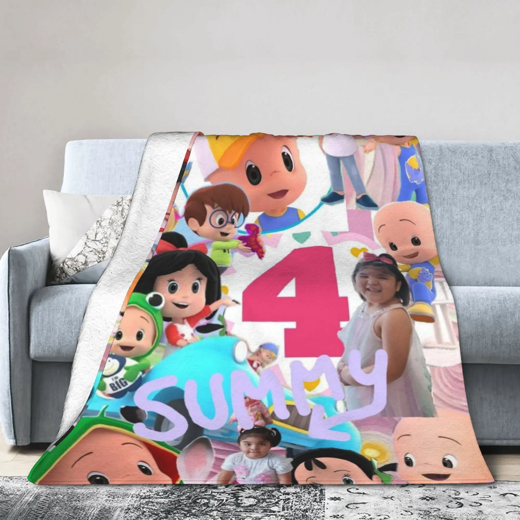 Stylish Cleo & Cuquin Anime Blanket Super Soft Flannel  Comfortable Throw Blankets Machine Washable