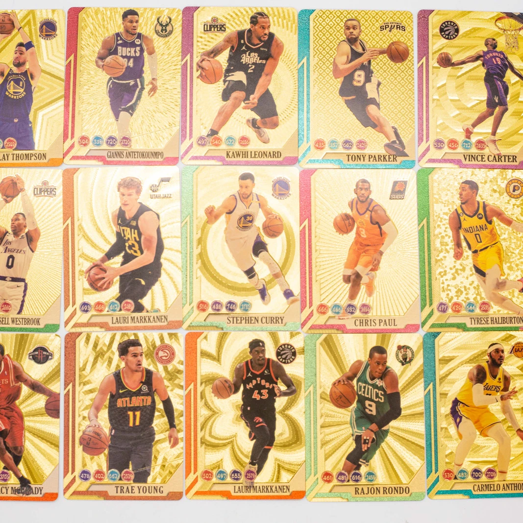 Basketball All Star Cards Sports NBA Card Collection Gold Black TCG Board Games Toy Gifts