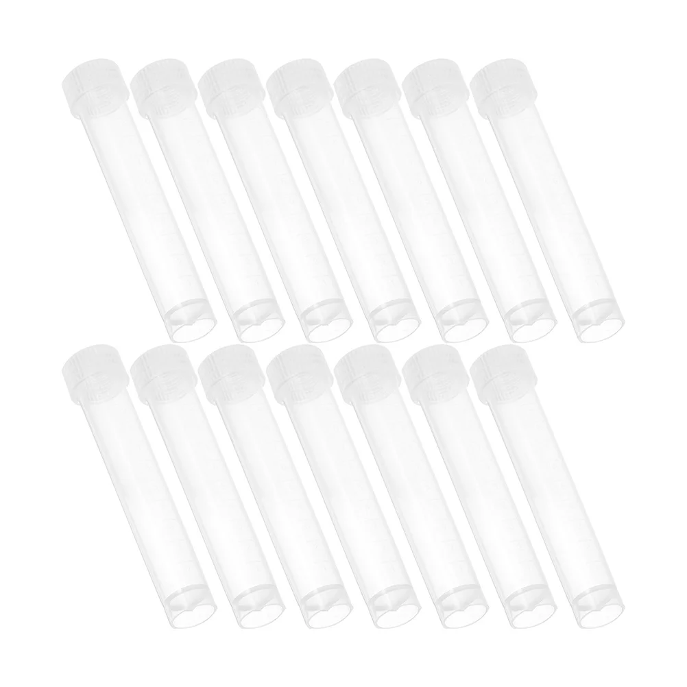 

20Pcs Plastic Clear Test Tubes Durable Anti-Corrosion for Scientific Experiments Crafts Projects Plastic Vials with Caps