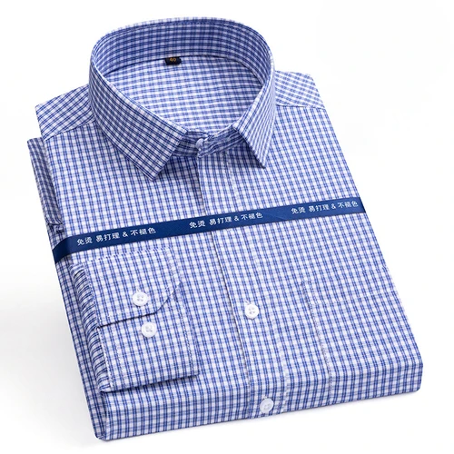 Imagen 2 del producto Camisas de vestir a la moda para hombre, camisa Formal de manga larga para negocios, Social, clásico, diseño básico Simple, camisa blanca para oficina y trabajo, ropa para hombre