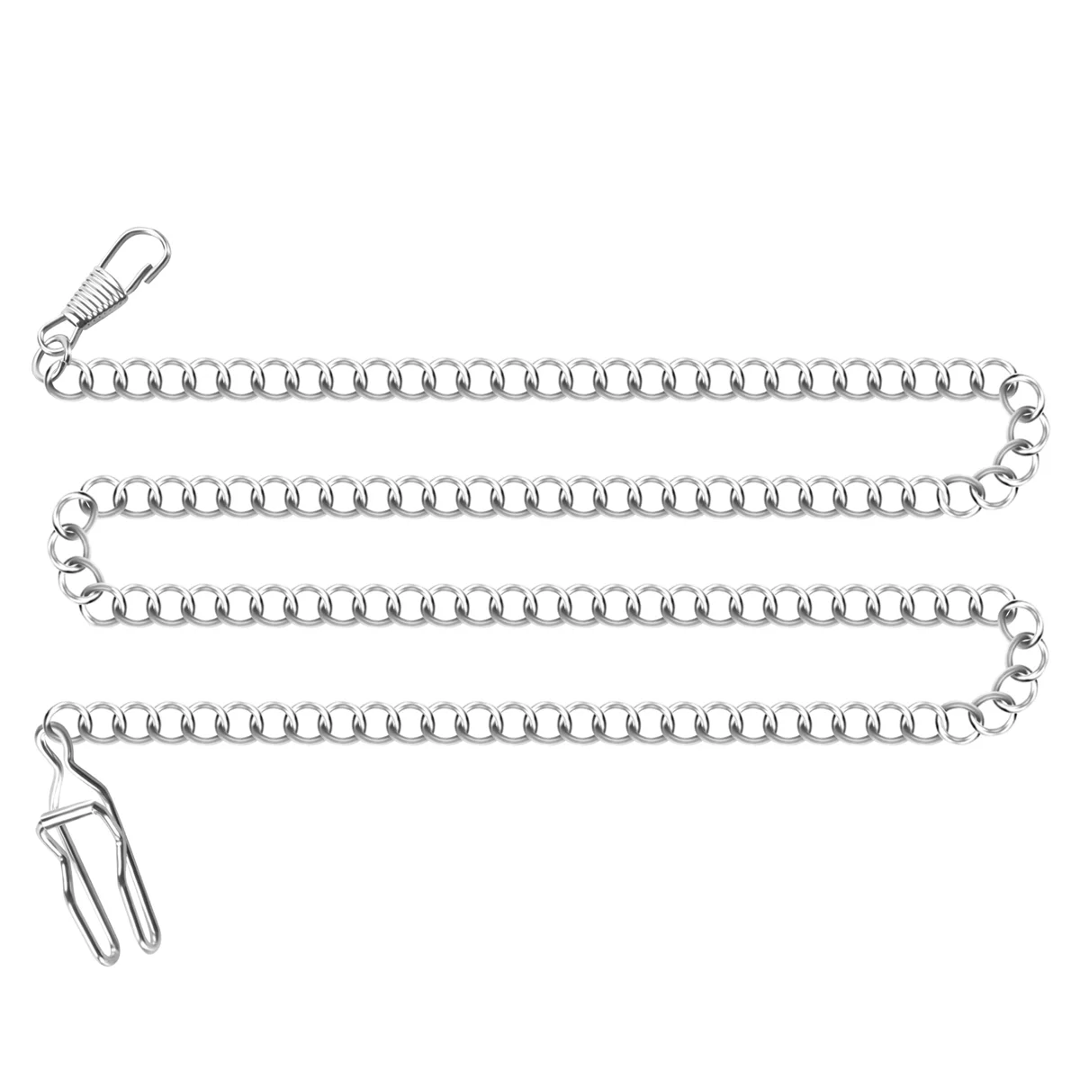 Corrente de relógio de bolso vintage antigo retrô FZFZ prata