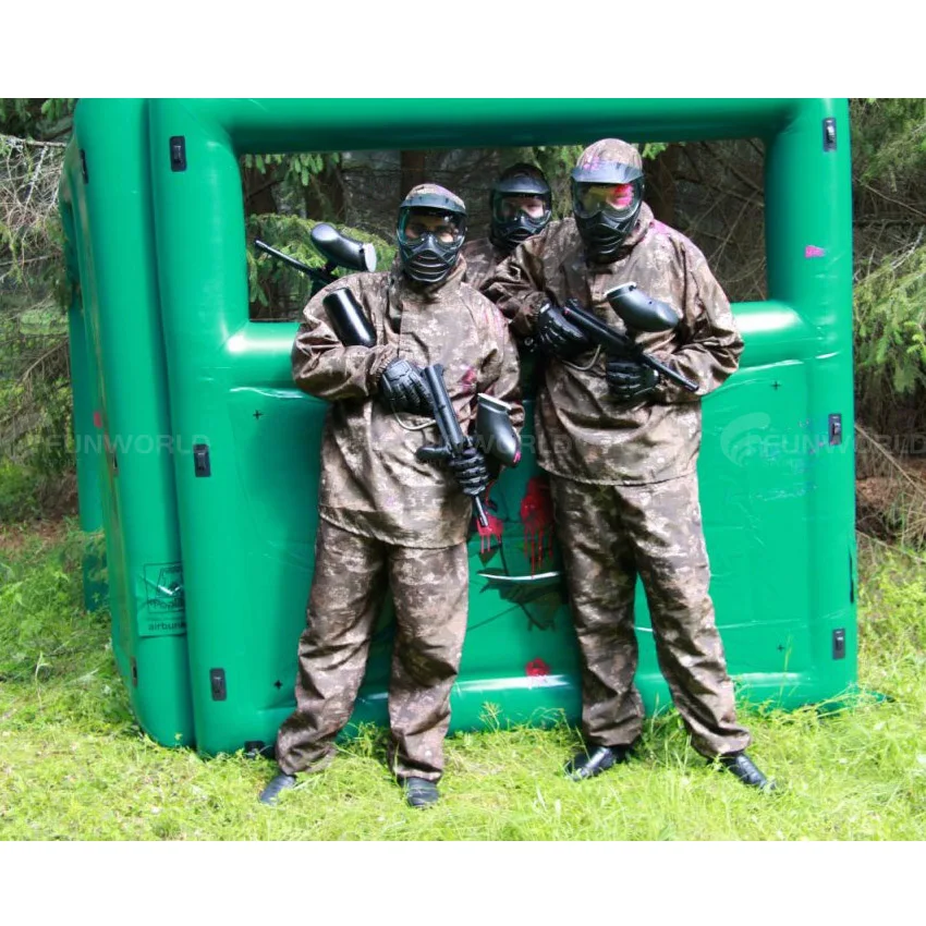 Commercial Outdoor Sport Play Inflatable Paintball Air Bunkers Inflatable Tactical Cs Shoot Game Inflatable Paintball Bunkers