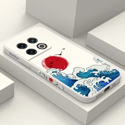 Waves Splashing Phone Case For Oneplus 12 12R 11 11R 10 10R 10T 9R 9RT 9 8T 8 7 7T Pro 5G Liquid Silicone Cover