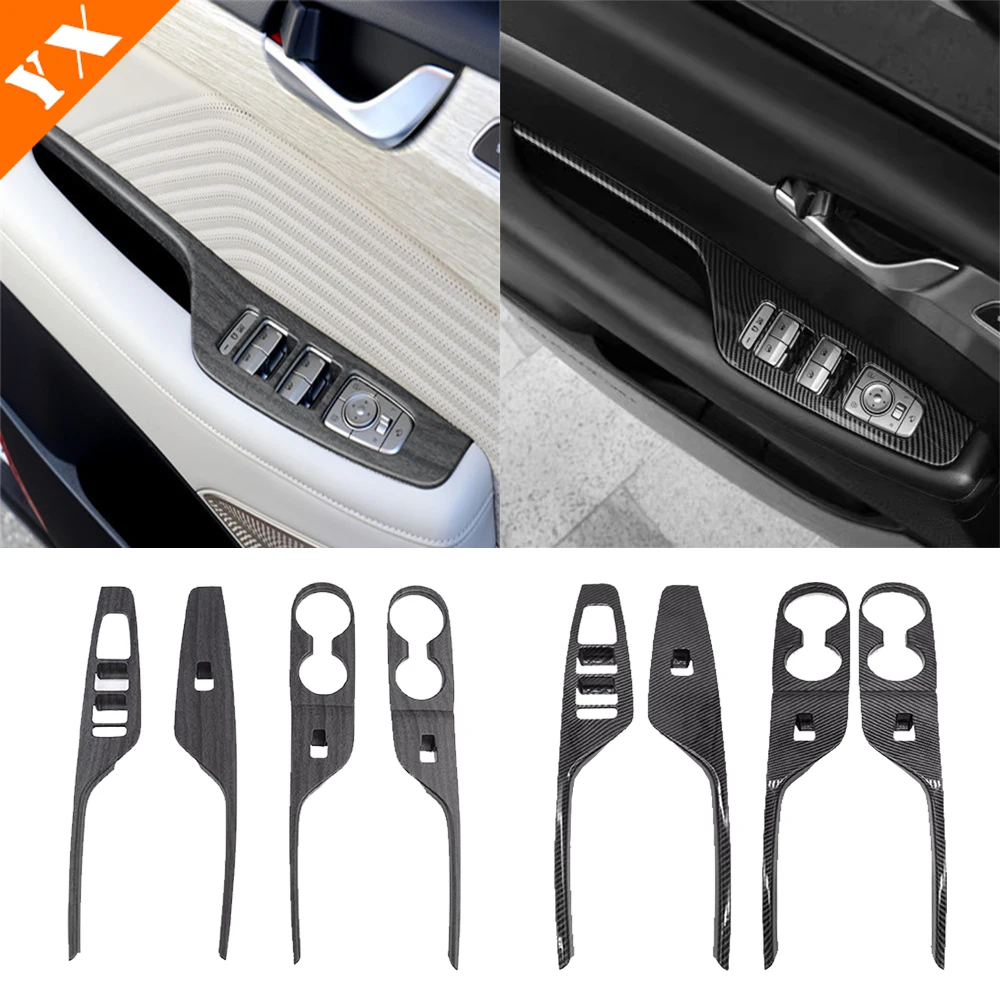 For Hyundai Palisade Accessories 2022-2023 Car Glass Switch Cover Trim Door Window Button Interior Moulding Plastics