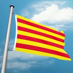Catalunya Spain Spanish Flag 3ft x 5ft  Polyester Banner Flying 90* 150cm Custom Outdoor Fine Sewing Double Penetration