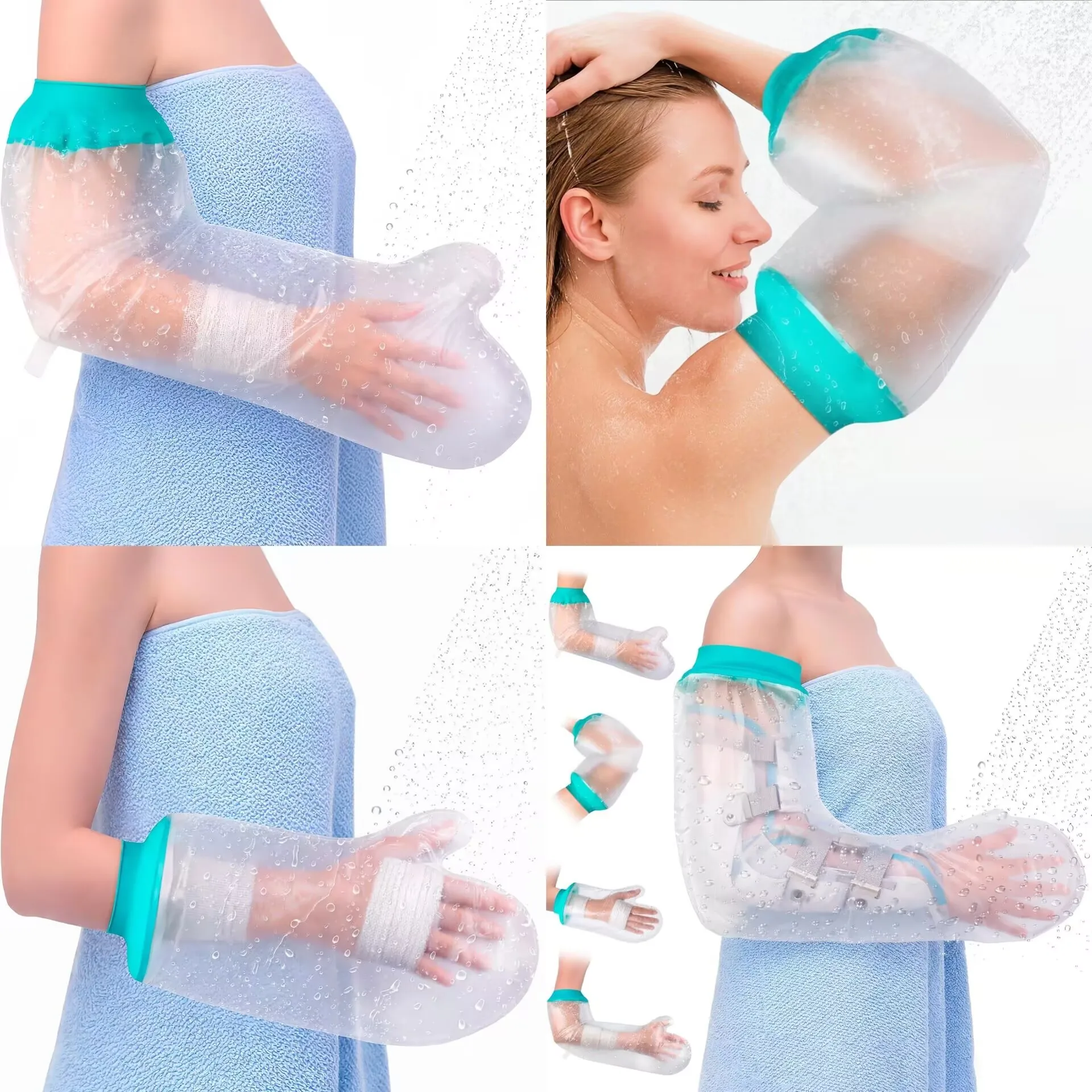 

Водонепроницаемый защитный чехол для душевой лейки, многоразовый мягкий защитный рукав для локтевой области для взрослых, послеоперационная защита.