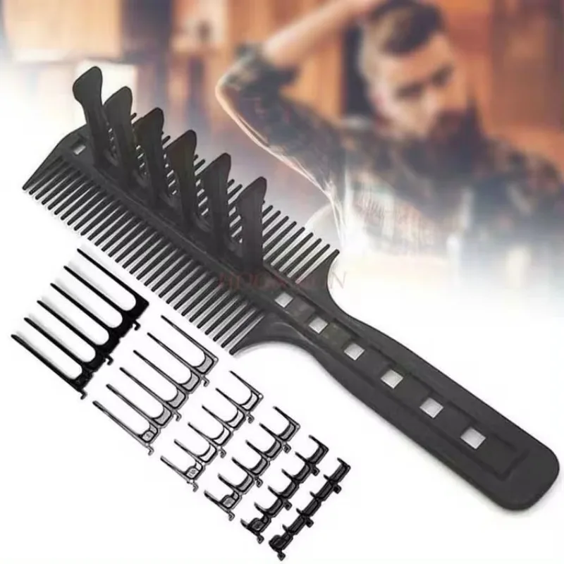 Men Hair Trimming Template Curved Plastic Taper Guide Clipper Home Haircut Ruler Band Limit Comb Hair Cutting Tool Beard Tair