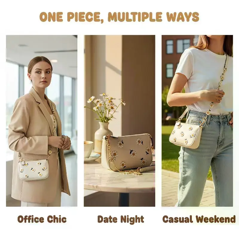 Purse Chain Extender Premium Rustproof Metal Strap Extension for Underarm Bag to Adjust Length for Comfortable Wear
