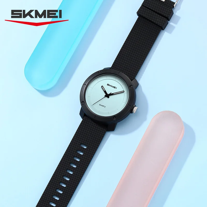 Reloj de cuarzo SKMEI 2577 de moda para estudiantes, diseño minimalista, resistente al agua 50M, deportivo, unisex, reloj para hombre.