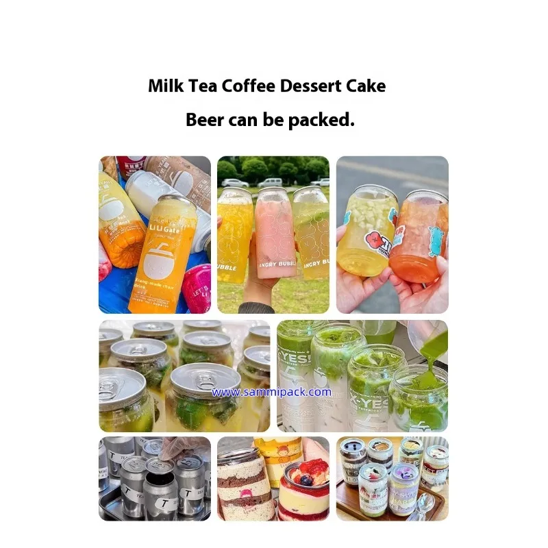 Hot Sale Semi Automatic Can Sealing Machine PET/Aluminum/Tin Cans Seamer for Beverage Bubble Tea Soda Juice Coffee Factory Price