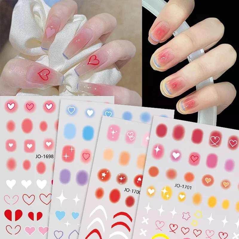 氷透明な日本の漫画ネイルステッカーマニキュアステッカー爪用かわいいマニキュアフィルムフレンチネイルアートデコレーション