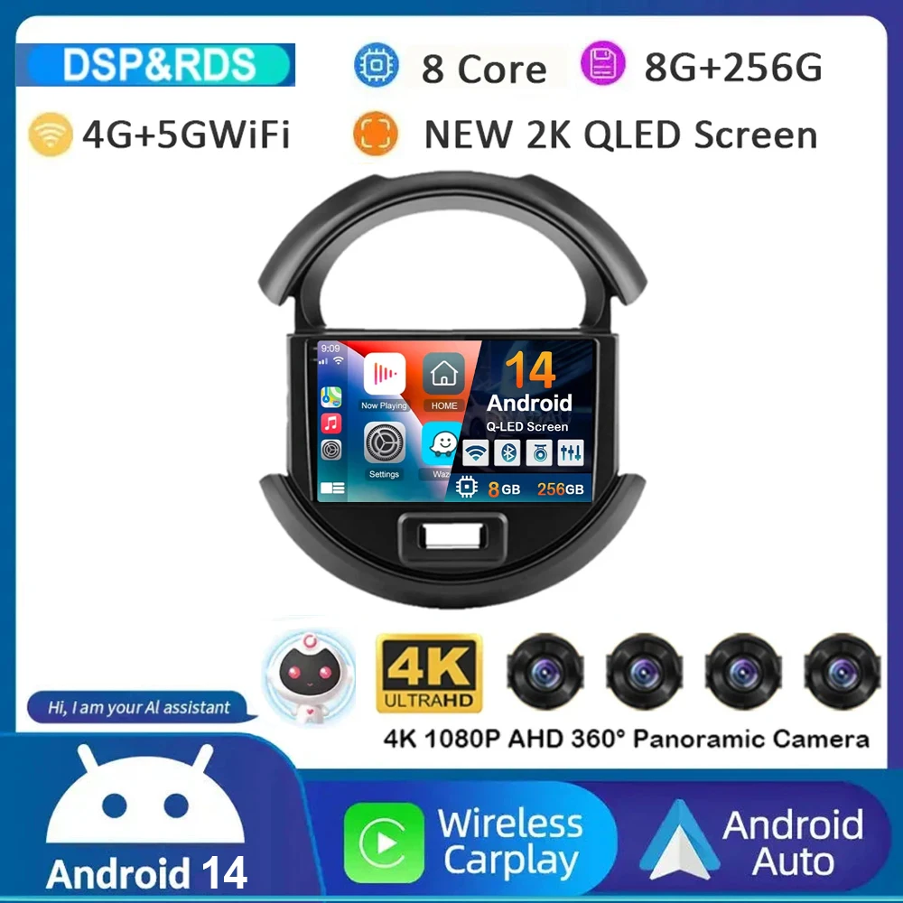 Android 14 Carplay Auto For Suzuki Spresso S-presso 2019 2020 Car Radio GPS Stereo Multimedia Player Head Unit 2 din WIFI+4G DSP