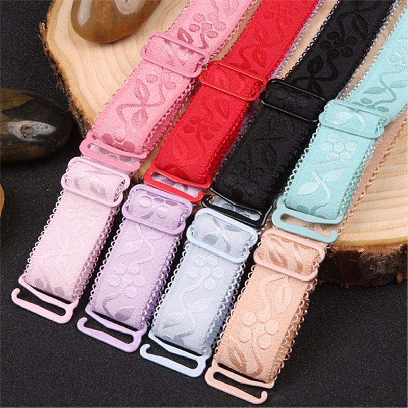 Women Embroidered Shoulder Strap Underwear Straps Bra Straps Bra Accessories