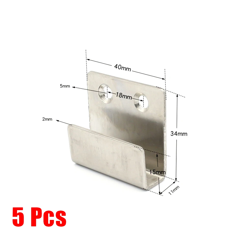 New Fixing Hook Stainless Steel Wall Mount Hook 5PCS Display Rack Hook Flat Hooks Hanger Installed Freedom S\\M\\L