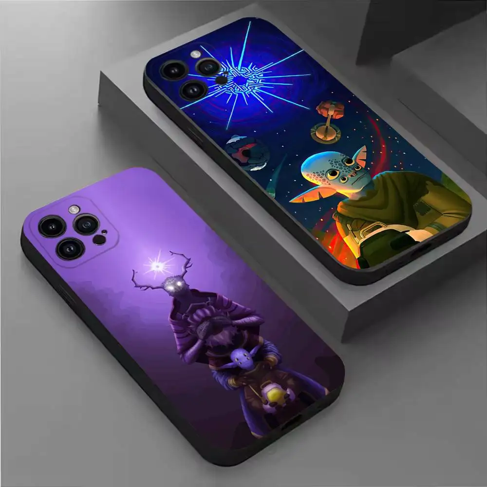 

O-Outer W-Wilds Game Phone Case For iPhone 16,15,14,13,12,11 Plus,Pro Max,XS,X,XR,SE,Mini,8,7,Soft Silicone Black Cover