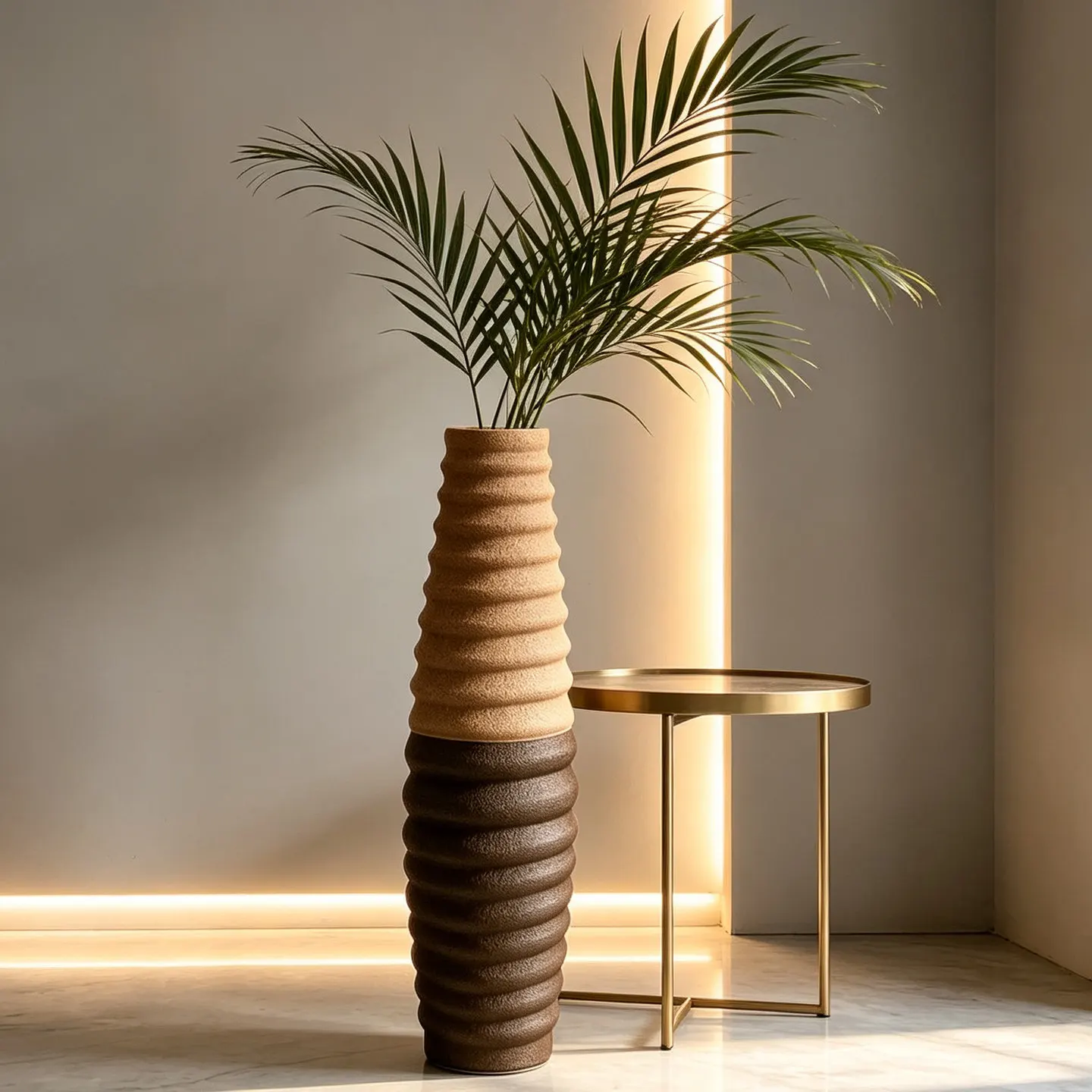 Ceramic Vase Ornament for the Living Room: Lightly Luxurious, Sophisticated, Floor-Standing, Tall, Large TV Cabinet, Entryway De