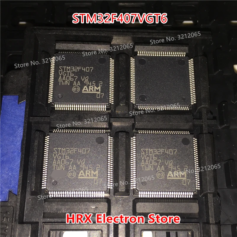 100% New Original STM32F407VGT6 STM32F407VET6 MCU 32BIT 1MB LQFP100 (5piece)