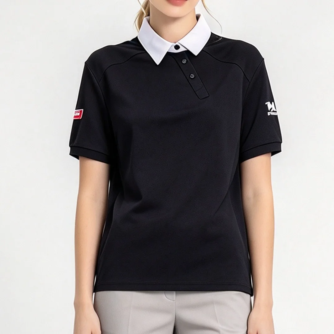 Unisex 2000s Grunge Y2K Retro Union Jack Contrast Collar Distressed Graphic Loose Fit Short Sleeve Polo T-Shirt Streetwear