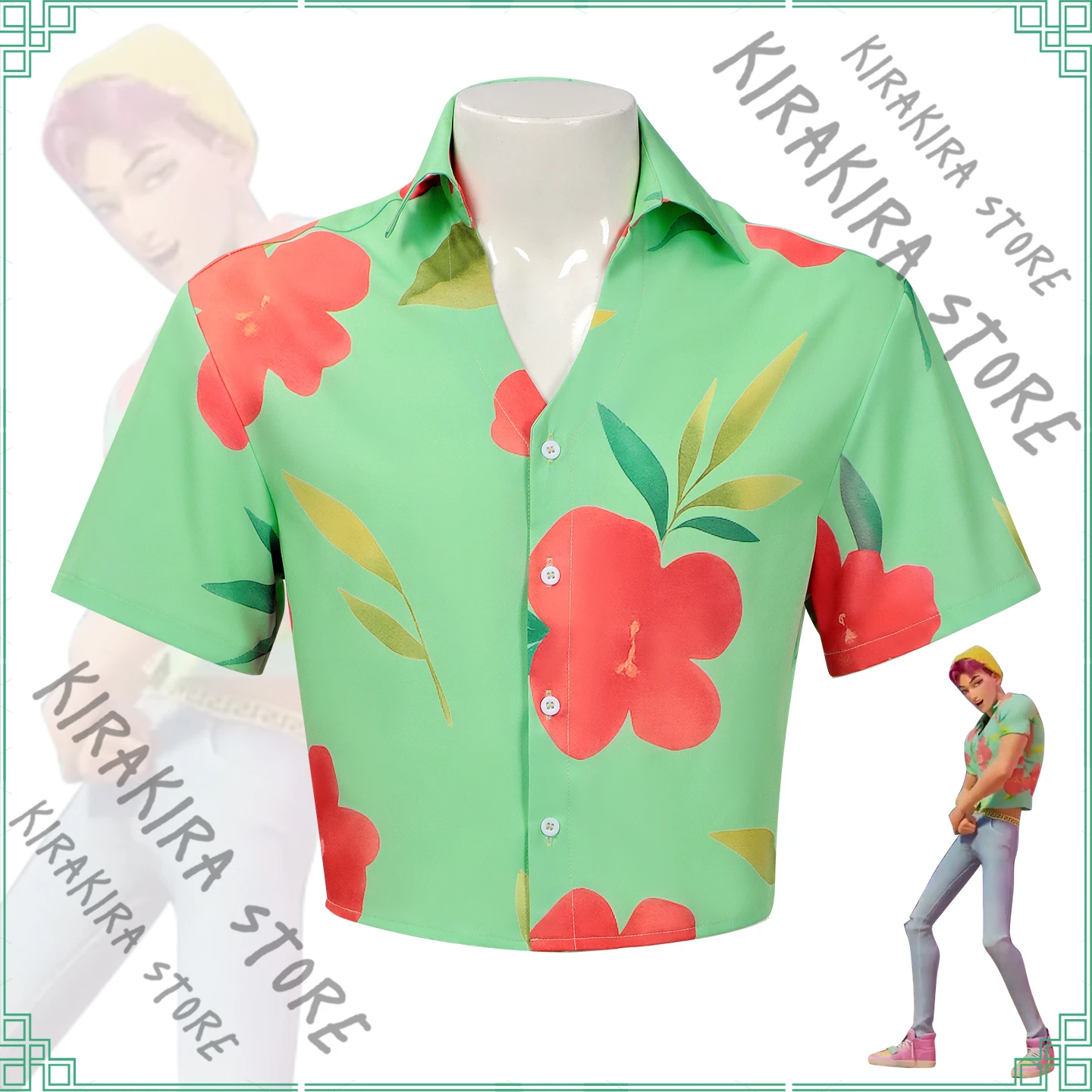 

Abby Saja Boys Clothes Cosplay Props Costume KPop Demon Hunters Devil Boy Band Hallowmas Shirt Children Korea Cartoon Fitting