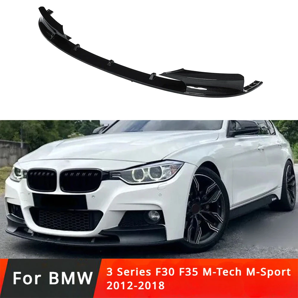 For BMW 3 Series F30 F35 M-Tech M-Sport 2012-2018 Car Front Bumper Spoiler Lip Splitter Body Kit Bumper Lip Chin Diffuser Guard