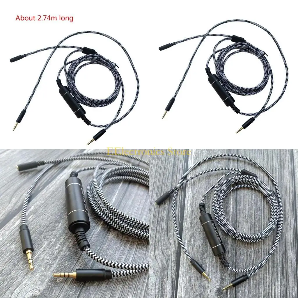 

B03C Chat Link Cord Аудиокабель Нейлоновая оплетка Удлиненный игровой кабель для наружных игр