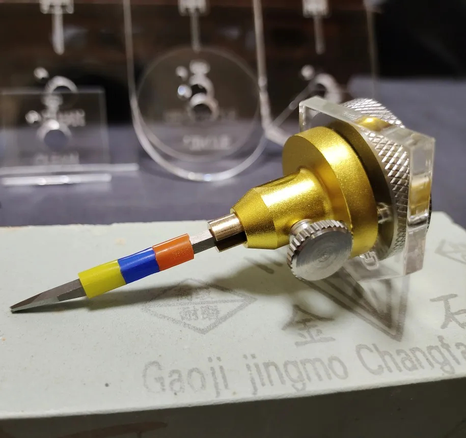 Engraved sharpening plate/pneumatic pusher Lindsay series GRS applicable tools