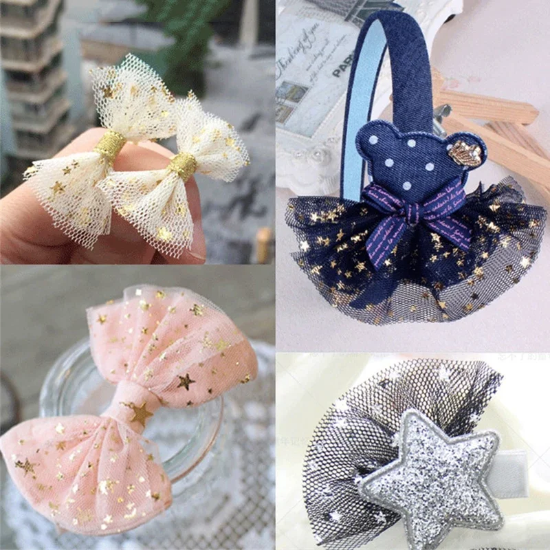 5 jardów 6 cm Gwiazda Tiulowe konfetti Brokatowy tiul do pieczenia Tort Topper Tutu Pom Bow Miękki Squine Tulle DIY Dekoracja ślubna i urodzinowa