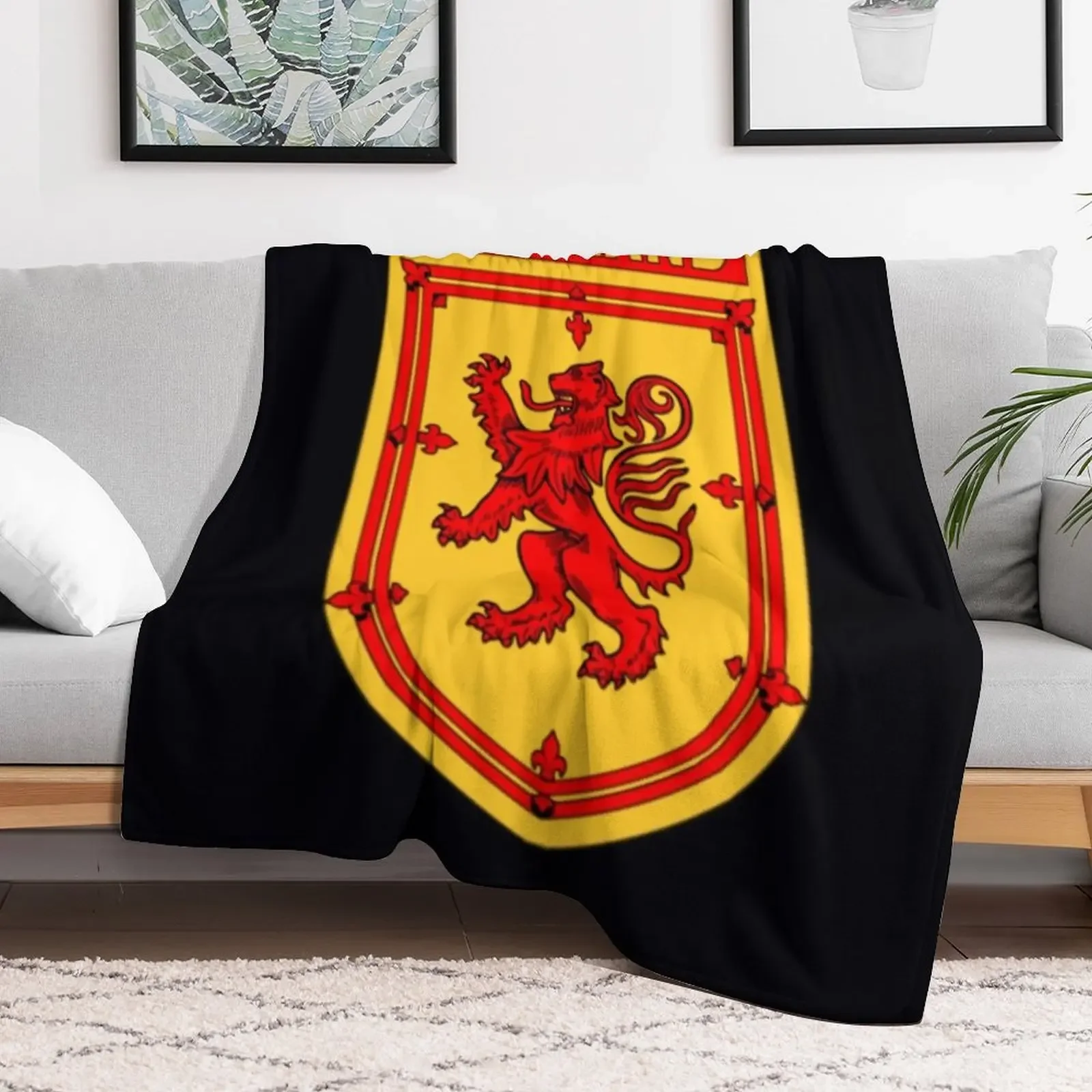 SCOTLAND SHIELD Throw Blanket Soft Thins Decorative Sofa Blankets