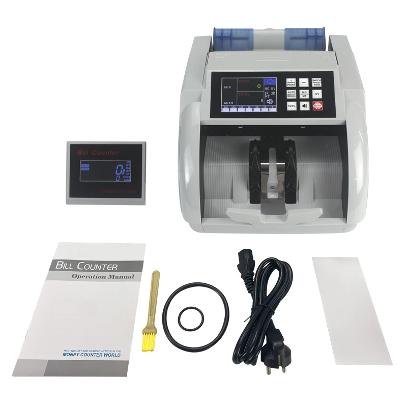 N86E Value Money Counter Machine Counterfeit Bill Currency Detector Calculate Mixed Denomination for EUR TRY PKR INR