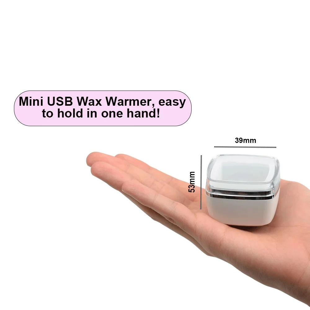 USB 미니 제모 왁스 워머, 미니 왁싱 키트 - 남녀 모두를 위한 얼굴 제모에 적합, 왁스 히터