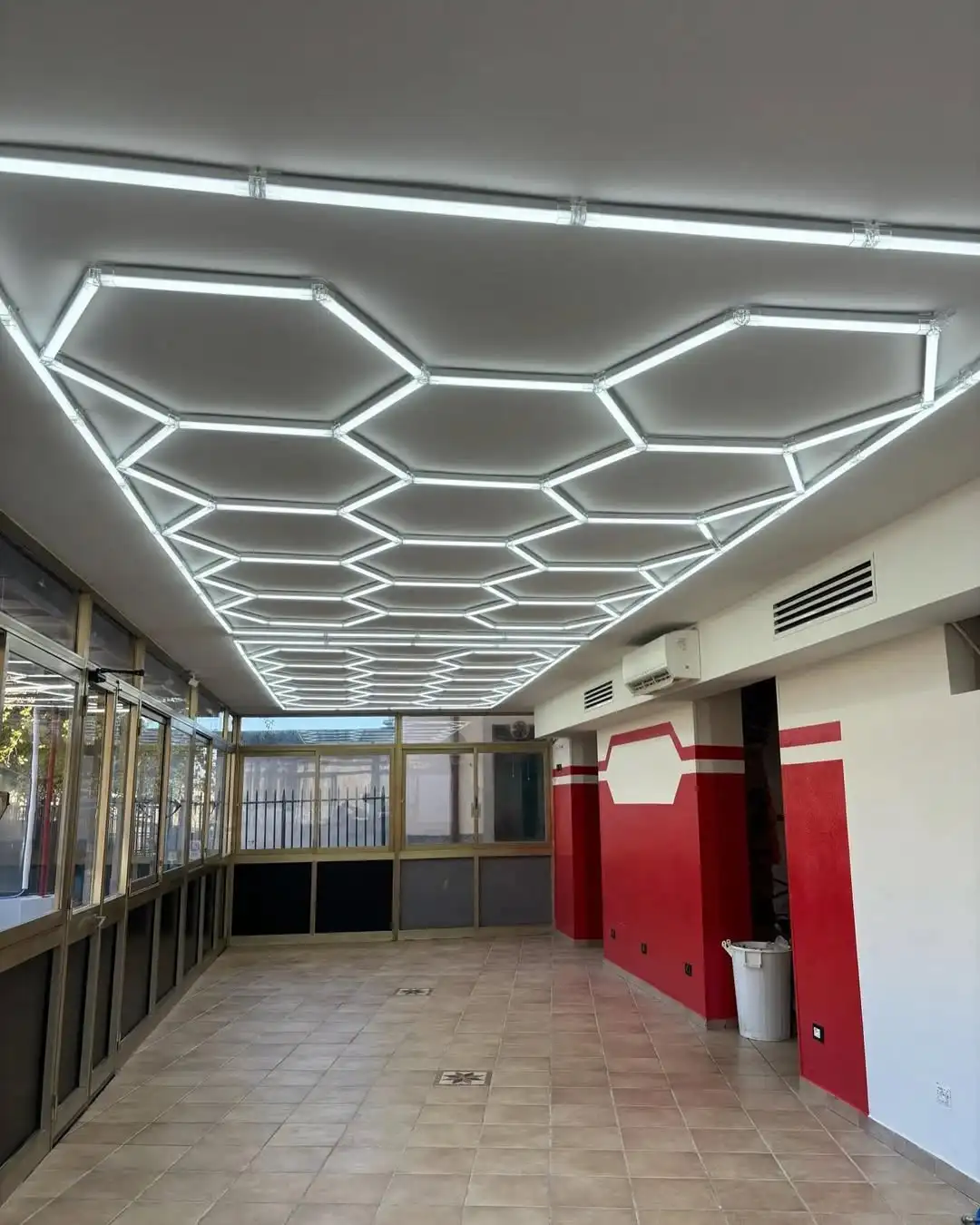 DIY Hexagon LED Light Workshop Car Detailing Lights Car Wash Shop Customized Size Garage Lamp Hexagonal Led Light