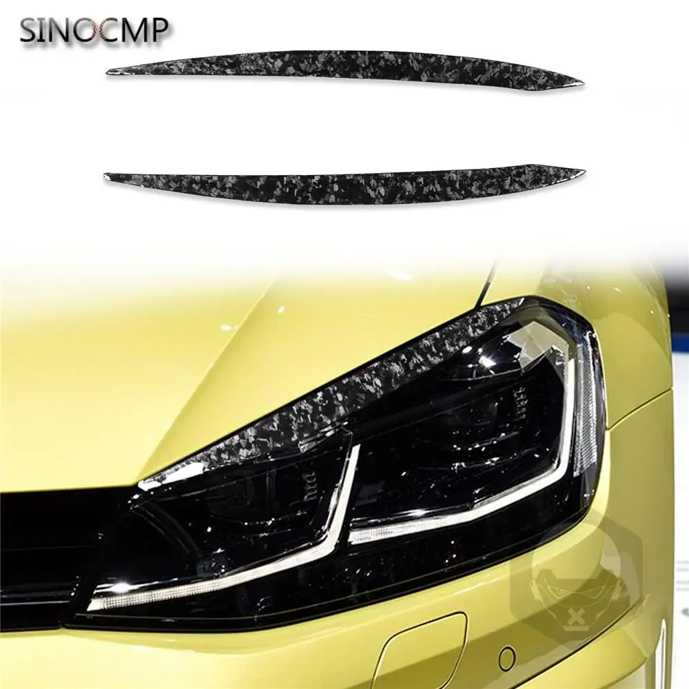 

Carbon Fiber Headlight Eyebrow Eyelids Cover For VW Golf 7 GTI GTD R MK7 13-18 Car Cover Car-styling Exterior Parts Decoration