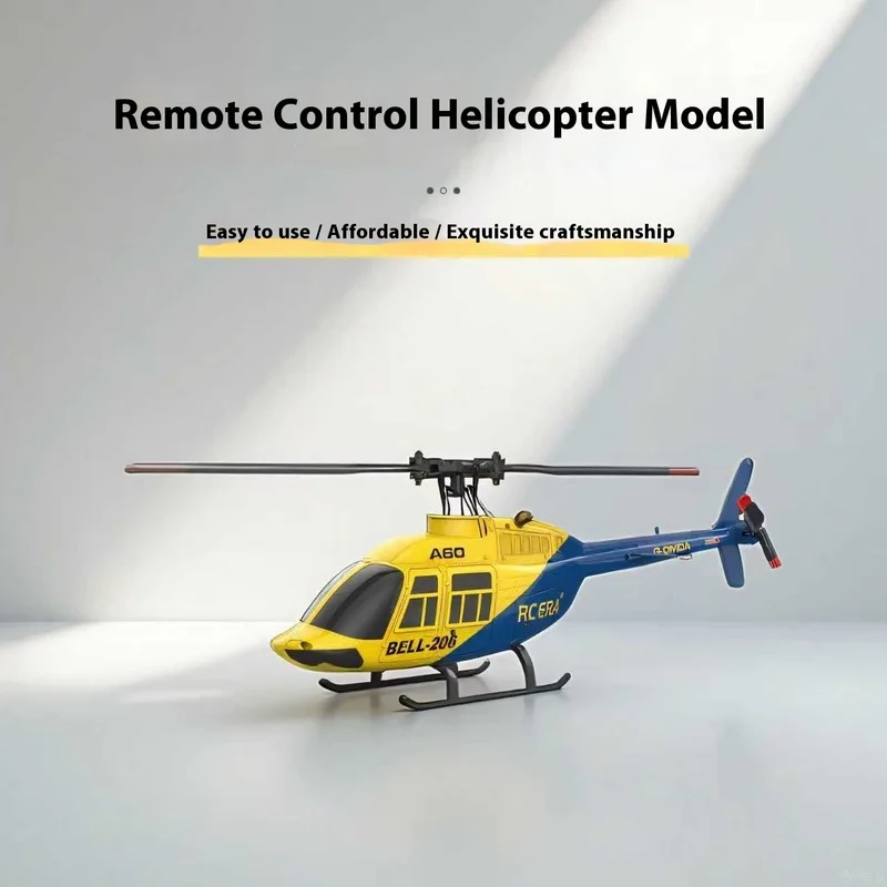 เฮลิคอปเตอร์บังคับวิทยุรุ่นใหม่ A60 4CH แบบไม่มีฟลายบาร์ พร้อมระบบกำหนดตำแหน่งด้วยออปติคอลโฟลว์ กลับฐานอัตโนมัติด้วยปุ่มเดียว พร้อมบิน (RTF)