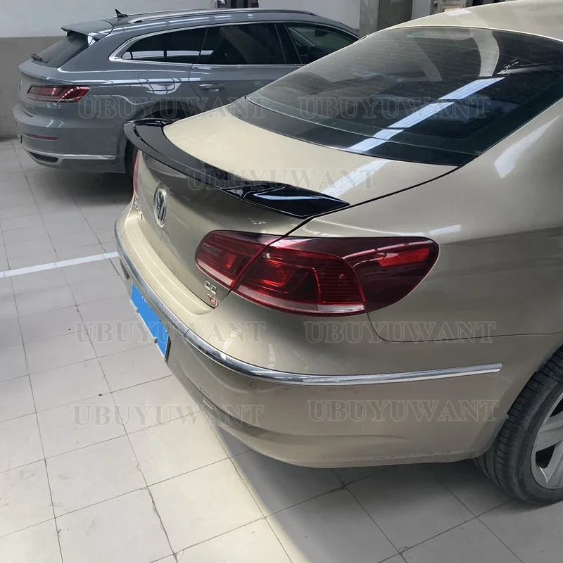 For Volkswagen Passat CC 2009 2010 2011 2012 2013 2014 2015 2016 2017 2018 ABS Material Carbon Fiber Look Tail Wing Rear Spoiler