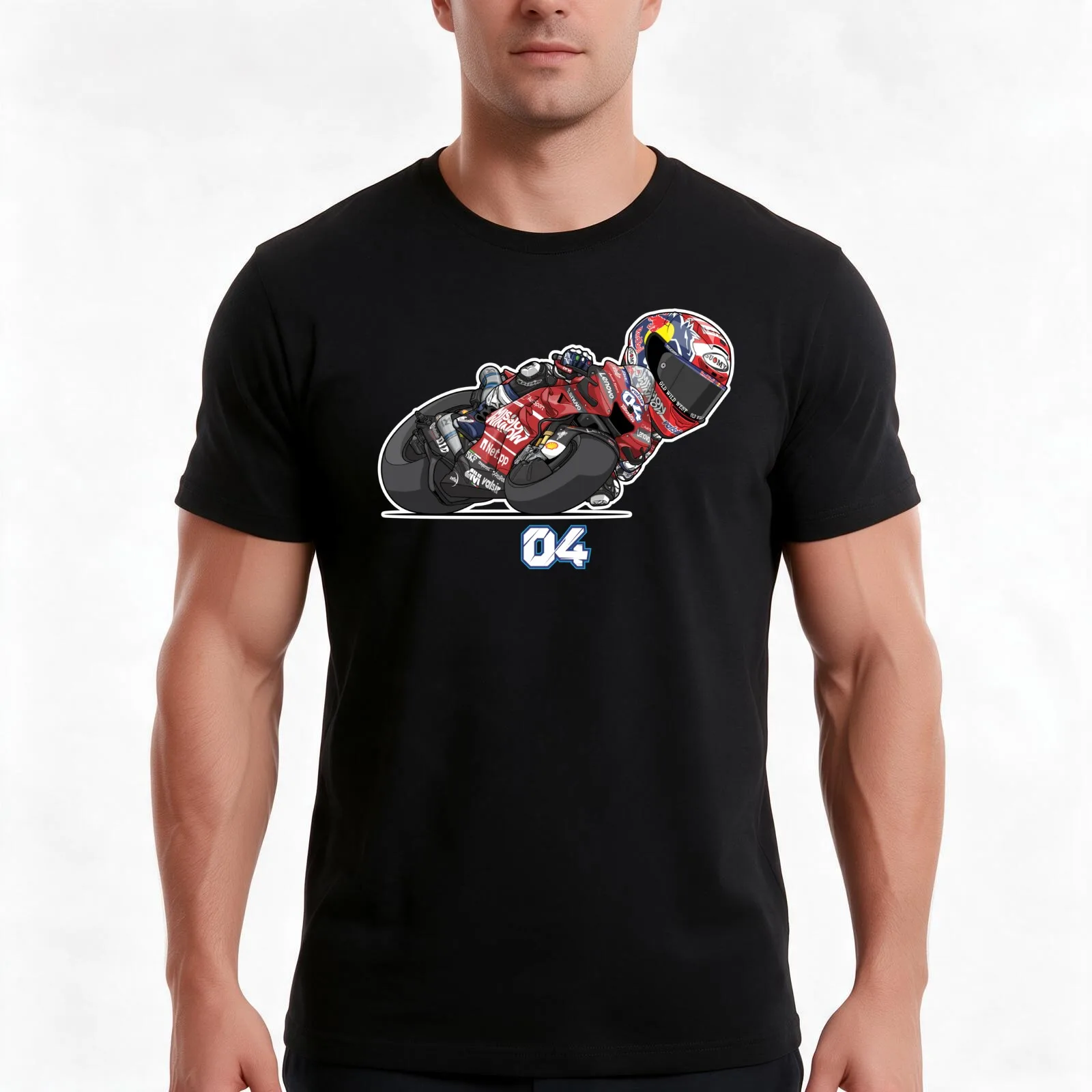 ANDREA DOVIZIOSO V - 2 T-Shirt, Summer Casual Cotton Tee, Oversized Streetwear Tops, Vintage Graphic Print, Unisex Men Women