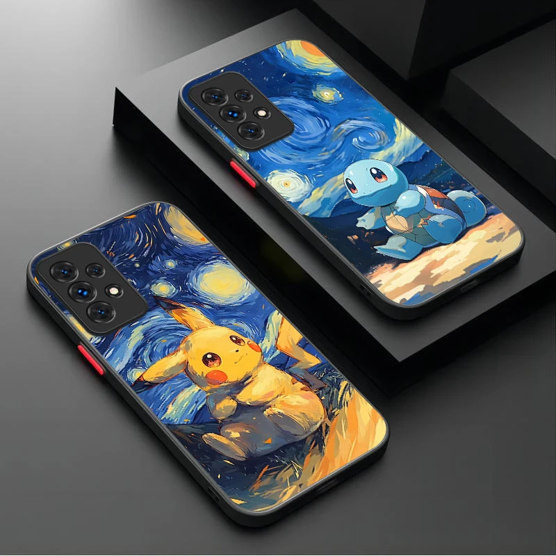 Starlit Sky P-Pokemon Case For Samsung Galaxy A16 A53 A54 A34 A24 A06 A05 A05S A13 A23 A33 A73 A72 A52S A52 A32 A22 A12 Cover