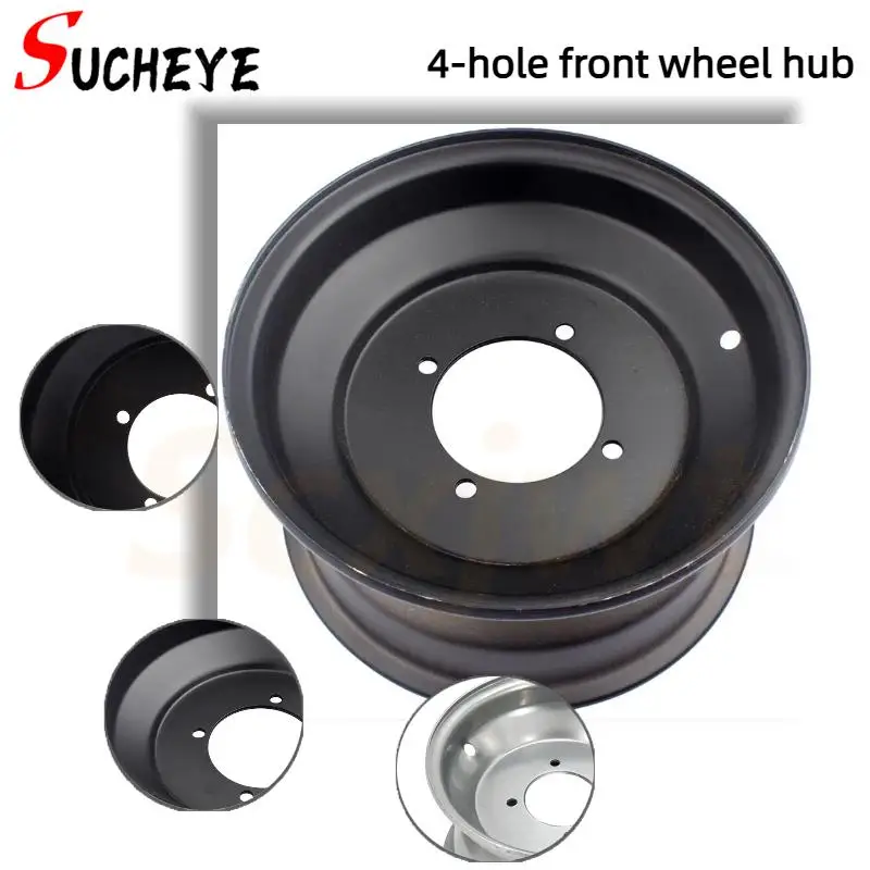 

New 10 Inch Black ATV Front Rear Wheel Rims 10 "four hole hubs fit ATV 20X7-10 21X7-10 23X7-10 20.5X10-10 22X10-10 20X10-10